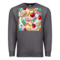 Charcoal Heather school seamless pattern Premium Sweatshirt - BundleAndBundleShop