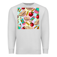 Dove Grey school seamless pattern Premium Sweatshirt - BundleAndBundleShop