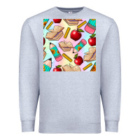 Heather Grey school seamless pattern Premium Sweatshirt - BundleAndBundleShop