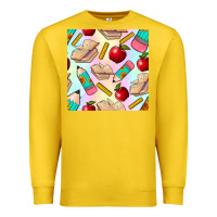 Lemon school seamless pattern Premium Sweatshirt - BundleAndBundleShop