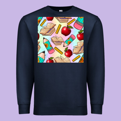 School Seamless Pattern Premium Sweatshirt Designed By Bundleandbundleshop