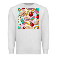 Oatmeal Heather school seamless pattern Premium Sweatshirt - BundleAndBundleShop