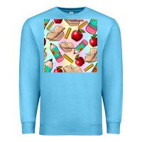 Ocean Blue school seamless pattern Premium Sweatshirt - BundleAndBundleShop