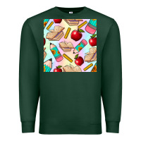 Sports Green school seamless pattern Premium Sweatshirt - BundleAndBundleShop