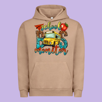 School Bus Monitor Urban Hoodie Designed By Nancycooperartshop