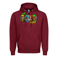 Burgundy oh holy night Zipper Hoodie - CowhideDigitalArt