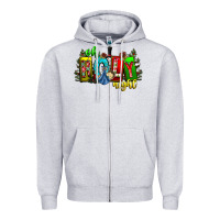 Heather Grey oh holy night Zipper Hoodie - CowhideDigitalArt