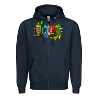 Navy oh holy night Zipper Hoodie - CowhideDigitalArt