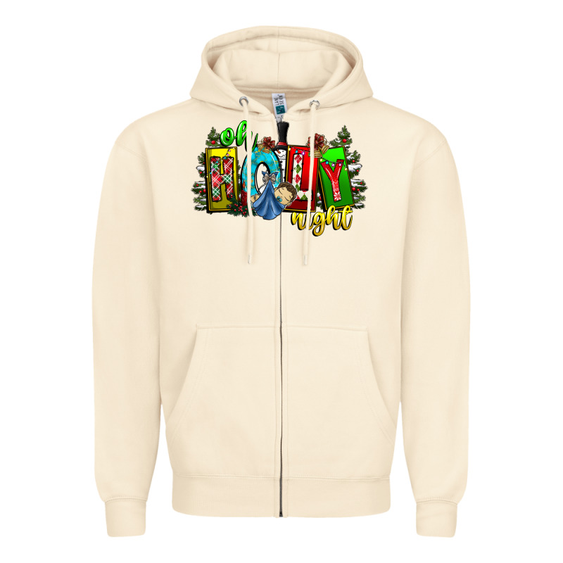 Oh Holy Night Zipper Hoodie by CowhideDigitalArt | Teevron