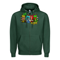 Sports Green oh holy night Zipper Hoodie - CowhideDigitalArt