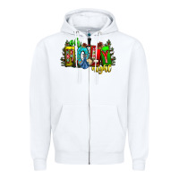 White oh holy night Zipper Hoodie - CowhideDigitalArt