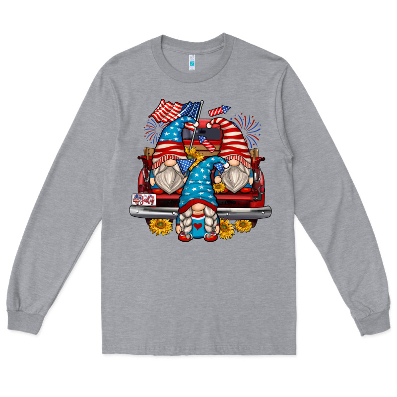 4th Of July Gnomes Farm Truck Long Sleeve Tee by Zillion Design Studio | Teevron