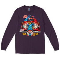 Plum 4th of july gnomes farm truck Long Sleeve Tee - Zillion Design Studio