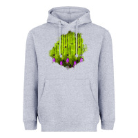Heather Grey halloween patch Heavyweight Hoodie - BundleAndBundleShop