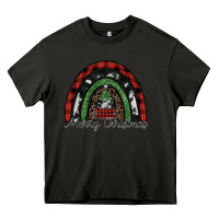 Asphalt Merry Christmas rainbow Heavy Core Tee - CowhideDigitalArt