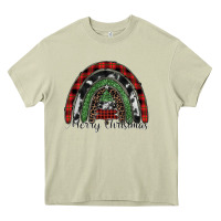 Mossy Merry Christmas rainbow Heavy Core Tee - CowhideDigitalArt