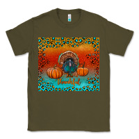 Army Green thankful with turkey and pumpkins Classic Tee - RanaPortraitStore