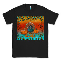 Black thankful with turkey and pumpkins Classic Tee - RanaPortraitStore