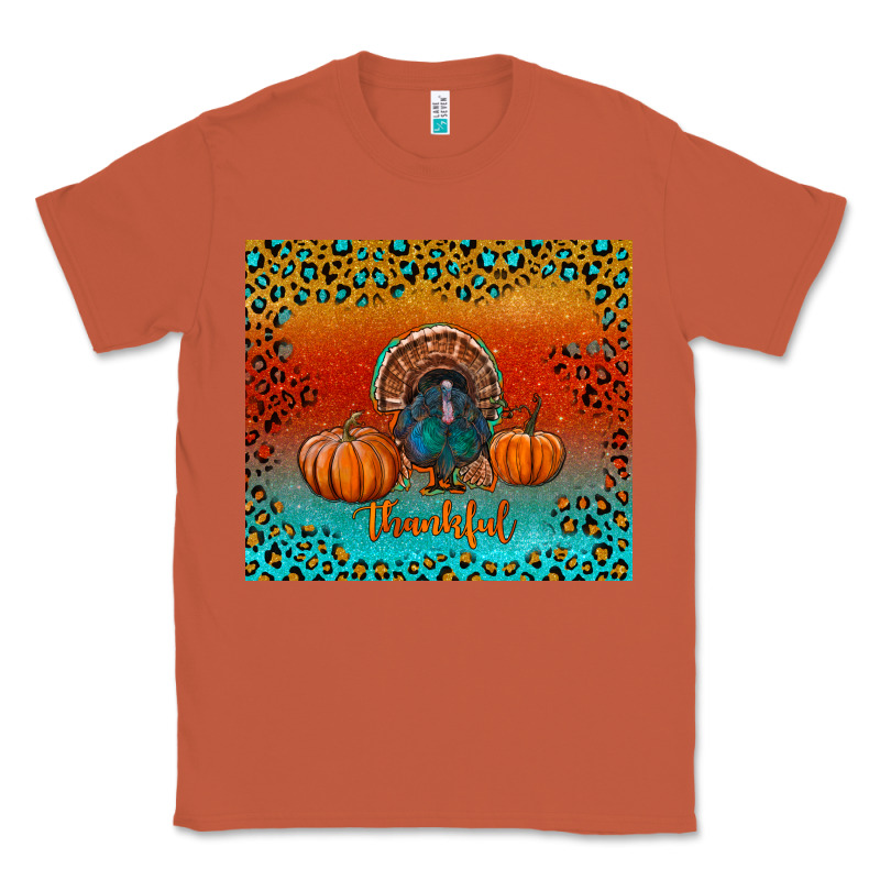 Thankful With Turkey And Pumpkins Classic Tee by RanaPortraitStore | Teevron