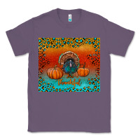 Lavender thankful with turkey and pumpkins Classic Tee - RanaPortraitStore