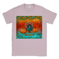 Lilac thankful with turkey and pumpkins Classic Tee - RanaPortraitStore