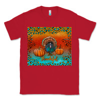 Red thankful with turkey and pumpkins Classic Tee - RanaPortraitStore