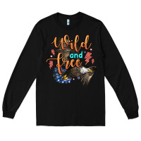 Black wild and free Long Sleeve Tee - Zillion Design Studio
