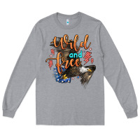 Heather Grey wild and free Long Sleeve Tee - Zillion Design Studio