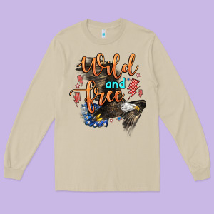 Wild And Free Long Sleeve Tee Designed By Zillion Design Studio