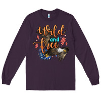 Plum wild and free Long Sleeve Tee - Zillion Design Studio
