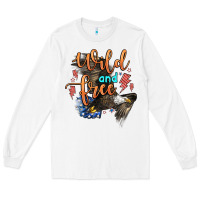 White wild and free Long Sleeve Tee - Zillion Design Studio