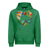 Emerald teacher heart custom Urban Hoodie - NancyCooperArtShop