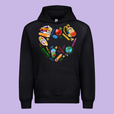 Teacher Heart Custom Urban Hoodie Designed By Nancycooperartshop