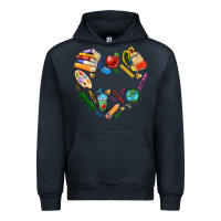 Navy teacher heart custom Urban Hoodie - NancyCooperArtShop