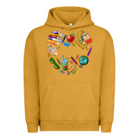 Pigment Peanut Butter teacher heart custom Urban Hoodie - NancyCooperArtShop