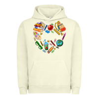 Pigment Pistachio teacher heart custom Urban Hoodie - NancyCooperArtShop