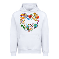 White teacher heart custom Urban Hoodie - NancyCooperArtShop