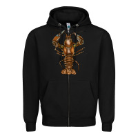 Black crawfish Zipper Hoodie - FaDigitalArtStudio