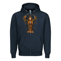 Navy crawfish Zipper Hoodie - FaDigitalArtStudio