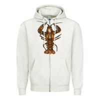 Oatmeal Heather crawfish Zipper Hoodie - FaDigitalArtStudio