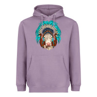 Lavender hereford indian headdress Heavyweight Hoodie - JahusDesignShop