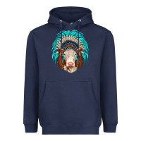 Navy hereford indian headdress Heavyweight Hoodie - JahusDesignShop