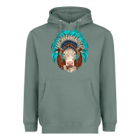 Sage hereford indian headdress Heavyweight Hoodie - JahusDesignShop