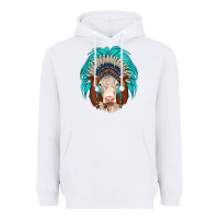 White hereford indian headdress Heavyweight Hoodie - JahusDesignShop