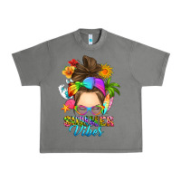 Messy Bun Summer Vibes Urban Heavy Tee | Teevron