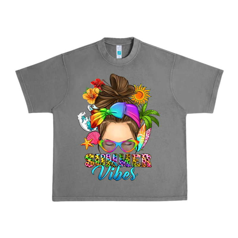 Messy Bun Summer Vibes Urban Heavy Tee by RanaPortraitStore | Teevron