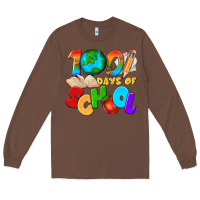 Chestnut 100 days of school Long Sleeve Tee - texasbilliewilder