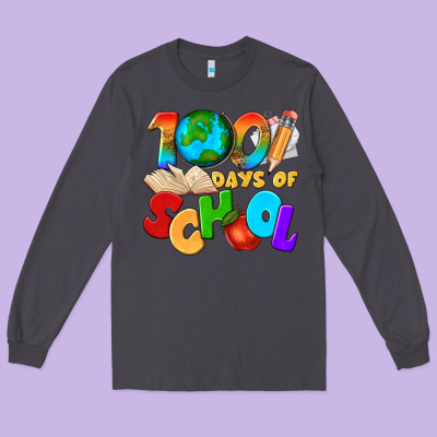 100 Days Of School Long Sleeve Tee Designed By Texasbilliewilder