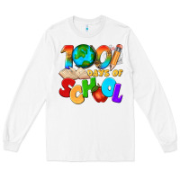 White 100 days of school Long Sleeve Tee - texasbilliewilder