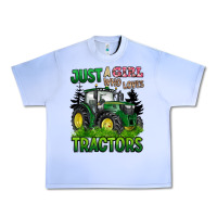 Just A Girl Who Loves Tractors Urban Heavy Tee | Teevron
